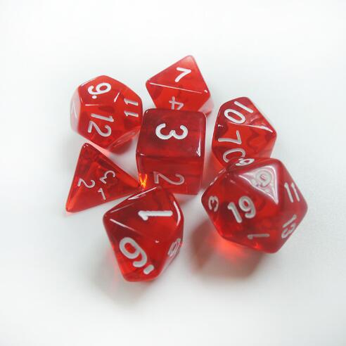 1 set of 7 sided dice