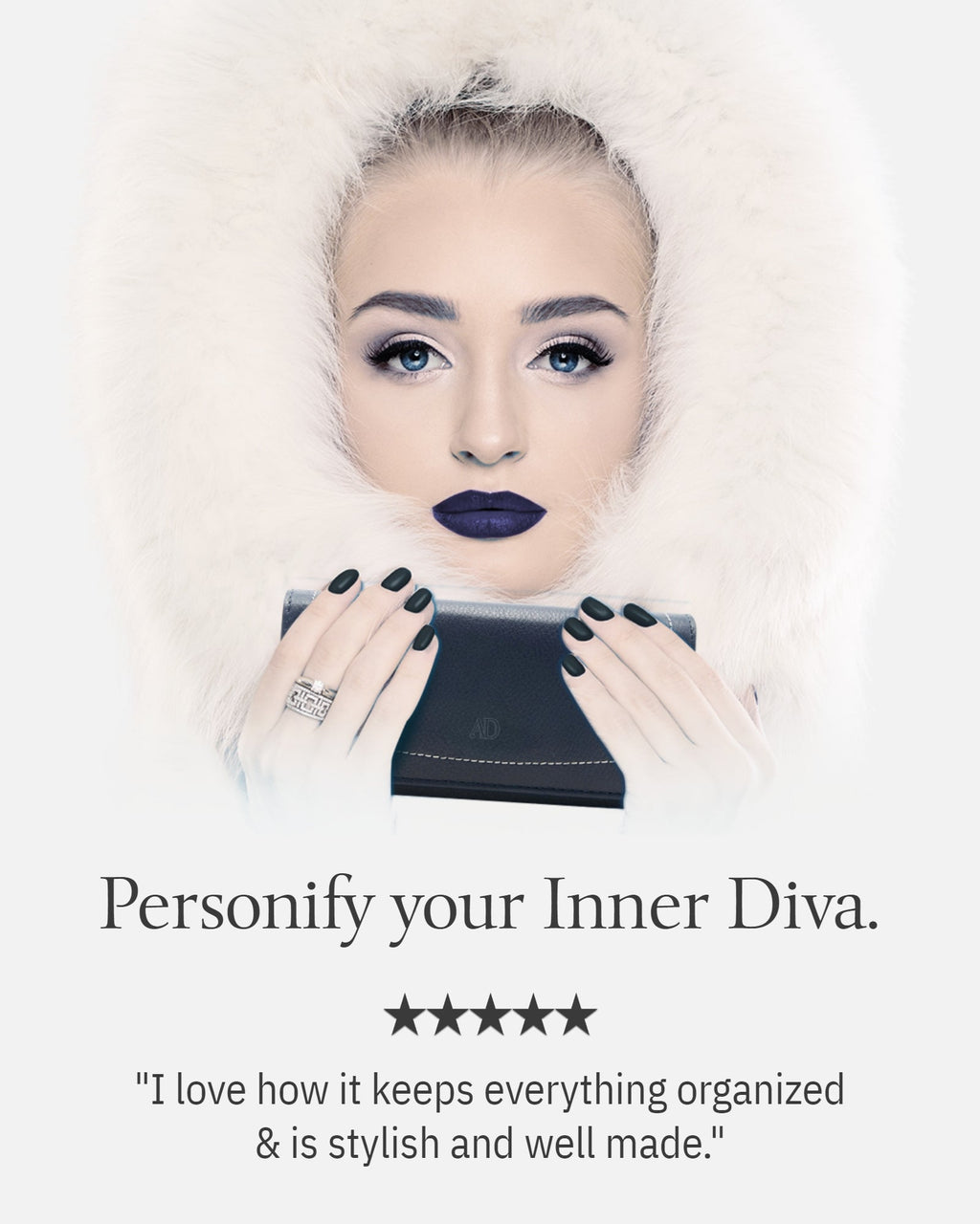 Accordion Clutch With Removable Checkbook Holder