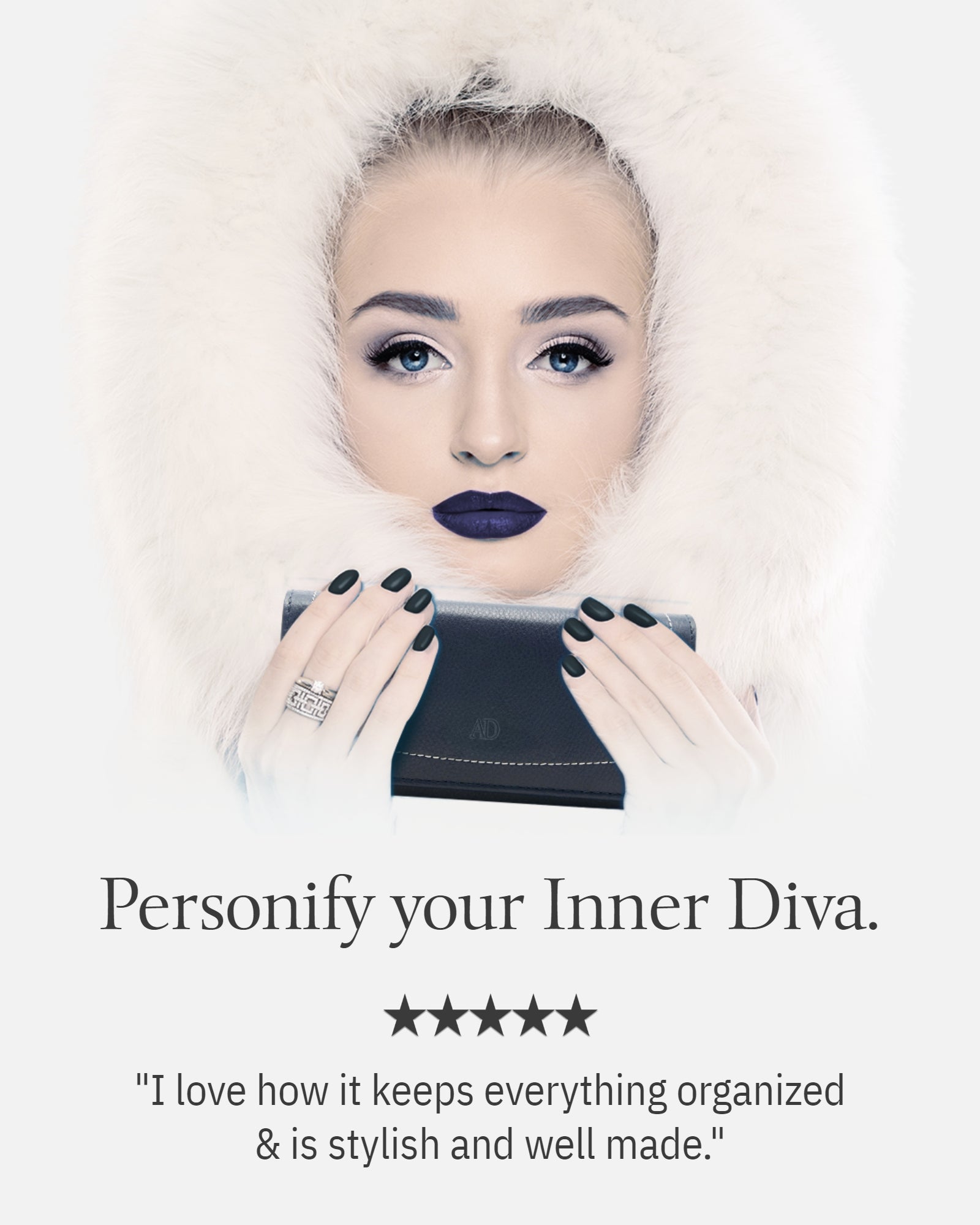 Accordion Clutch With Removable Checkbook Holder