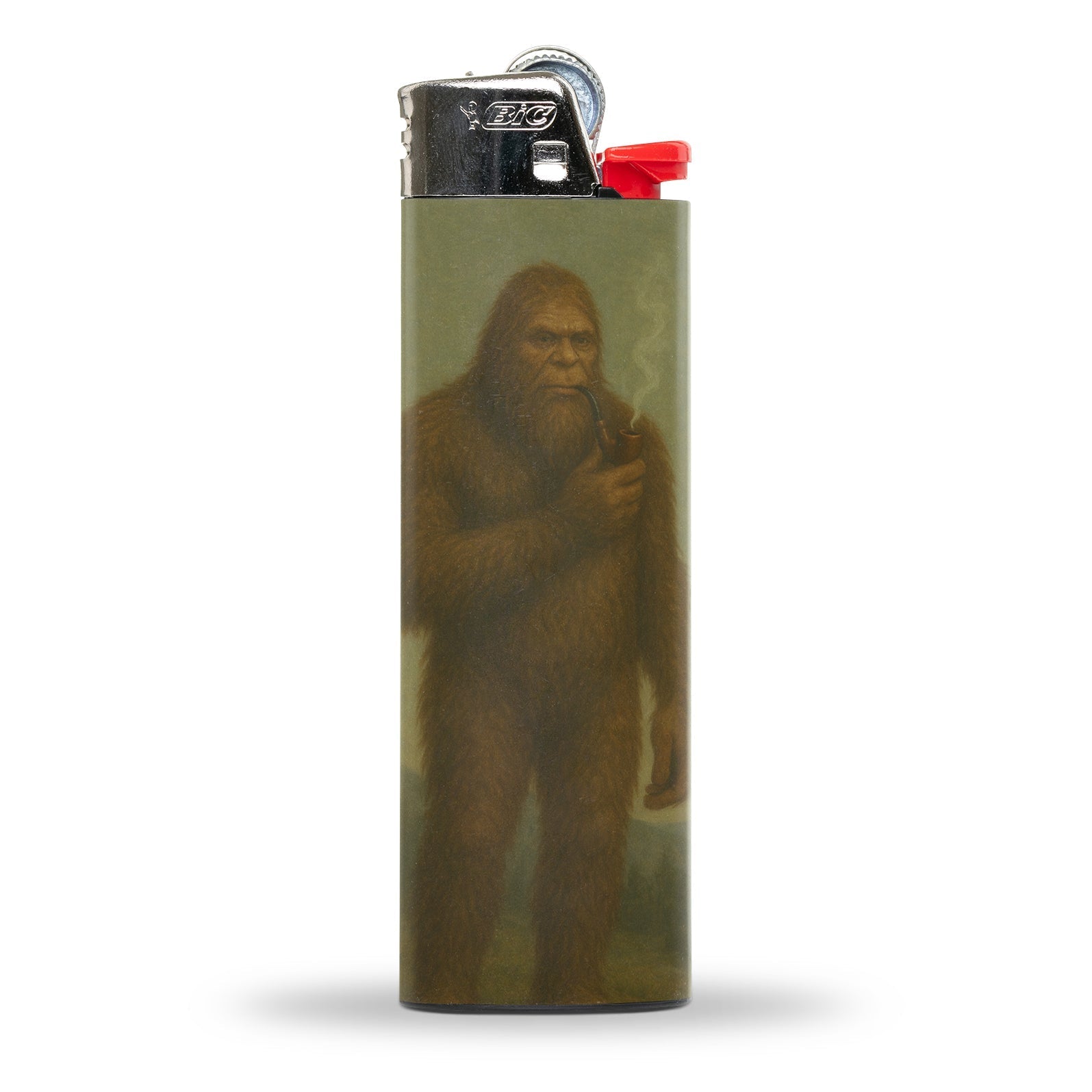 Bigfoot Smoking a Pipe Lighter